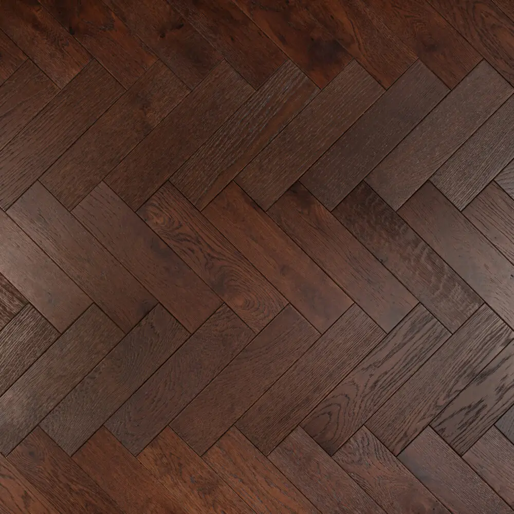 FMYTD Engineered Herringbone Walnut Stain Brushed Lac - Image 3